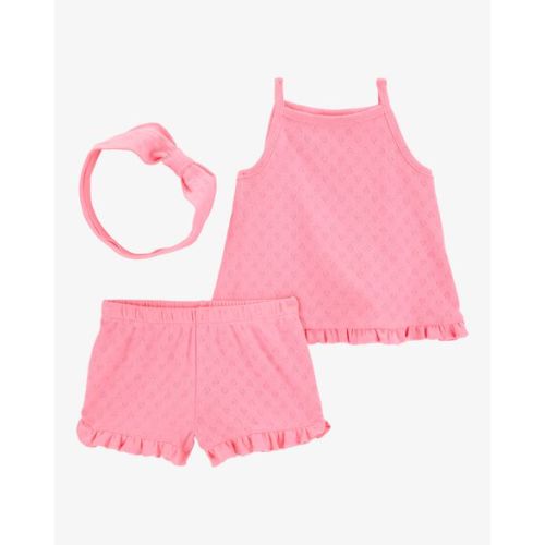 Baby 3-Piece Pointelle Heart Set - Pink - Carter's | Carter's