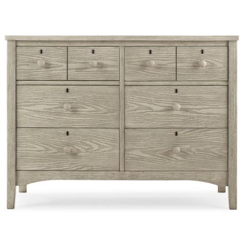 Delta Children Farmhouse 6 Drawer Dresser With Interlocking Drawers - Textured Limestone