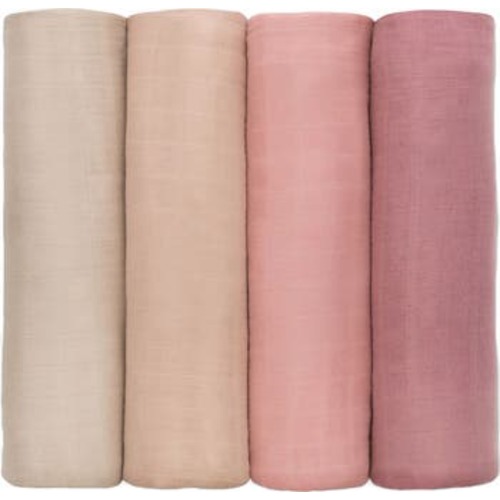 Muslin Swaddle Blankets, 4 Pack