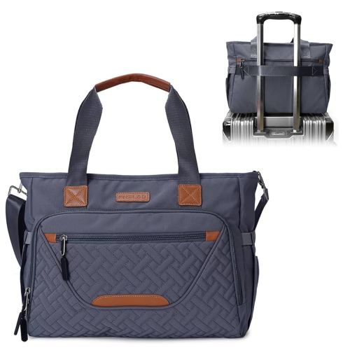 Diaper Bag Tote for Women, Baby Bags with 15.6 Inch Laptop Compartment, Travel Diaper Bag with Insulated Pocket for Toddler & Newborn (Dark Gray)