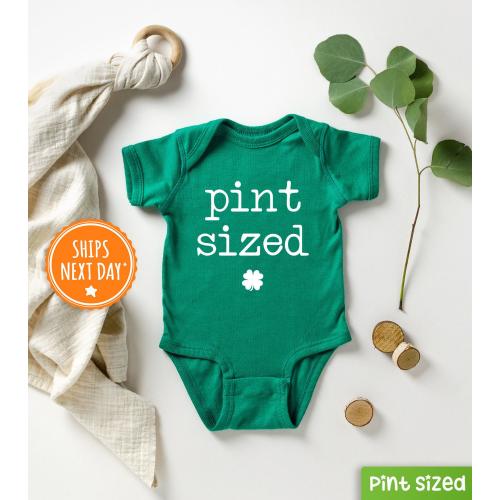 St. Patrick's Day Baby Onesie® - Pint Sized Unisex Bodysuit - Funny Irish Baby Gift