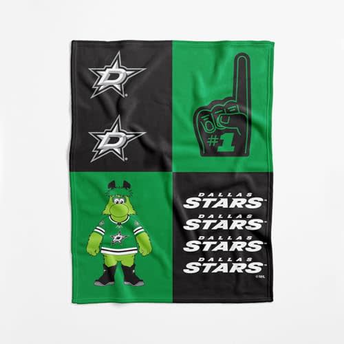 NHL Officially Licensed Baby Swaddle Blanket, 40 x 50 in, Soft Lightweight Polyester, Domino Design