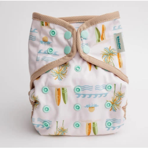 Beach Bum: Wipeable Cloth Diaper Cover, Grows with your Baby