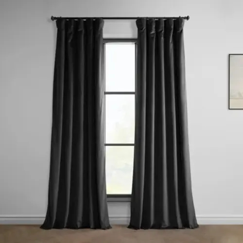 AllModern Matra Plush Velvet. Polyester Curtains for Bedroom - Room Darkening Curtains for Living Room Window Single Panel | Wayfair