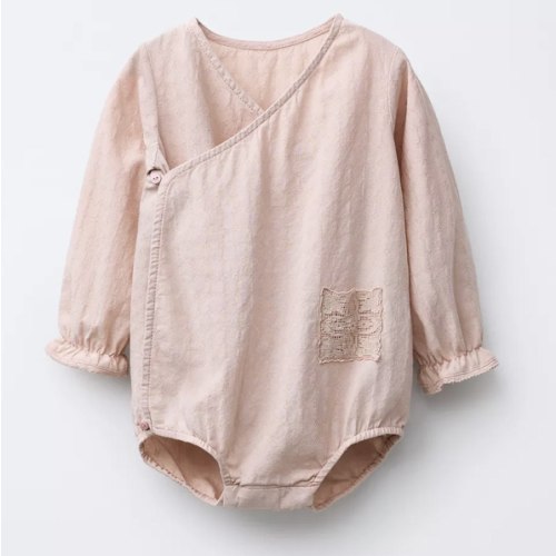 EMBROIDERED LACE ROMPER - Dusty pink | ZARA United States