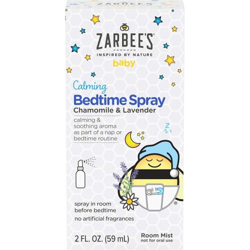 Zarbee's Baby Sleep Spray; Calming Bedtime Spray with Natural Lavender and Chamomile to Help Infant Nighttime Routine; 2oz Bottle
