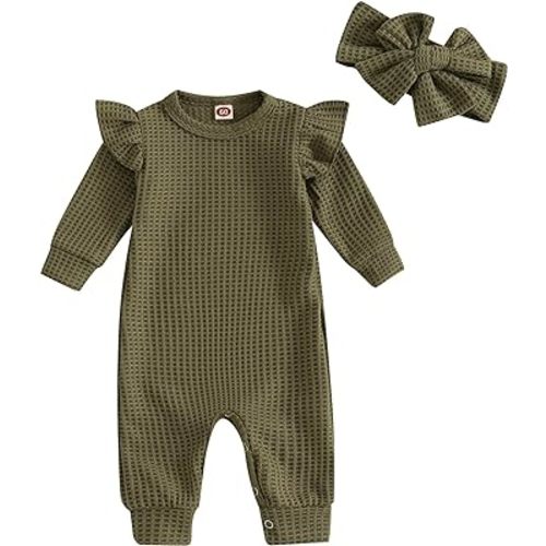 Newborn Baby Boy Girl Clothes Infant Romper Jumpsuit Long Sleeve One Piece Bodysuit Fall Winter Coming Home Outfit