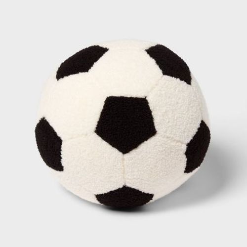 Soccer Ball Sport Boucle Kids' Decorative Throw Pillow - Pillowfort™