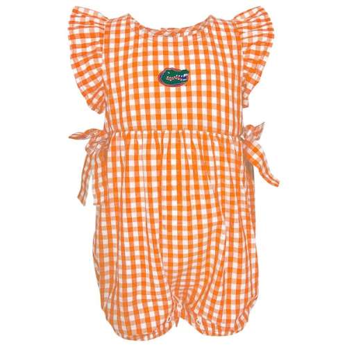 Florida Gators Garb Girls Infant Constance Gingham Romper - Orange