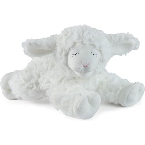 GUND Baby Sustainable Lamb Rattle, Winky Lamb Stuffed Animal, Plush Made from 100% Recycled Materials, Plush Rattle Sensory Toy for Babies, White, 7”