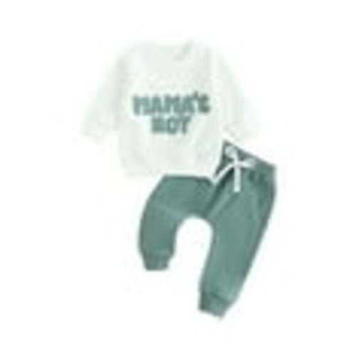 Toddler Baby Boys Clothes Mamas Boy Letter Print Long Sleeve Sweatshirt Casual Jogger Pants Set Fall Winter Outfits