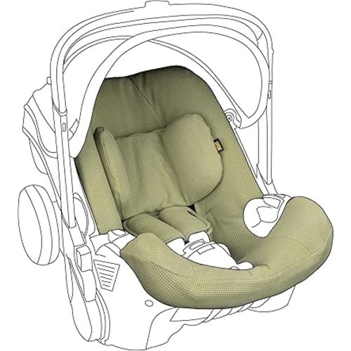UKJE Cover Compatible with Doona Car Seat and Stroller, CPSC Compliant Standard, Car Seat Protector, Car Seat Liner for Infant Car Seat - Eucalyptus (Green)