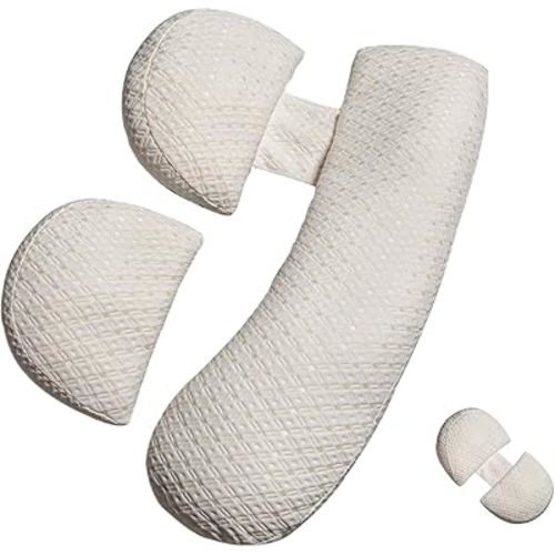 Pregnancy Pillow for Pregnant Women, Soft Maternity Pillow with Detachable & Adjustable, Pillow with Pillow Cover - Support for Back, HIPS, Legs