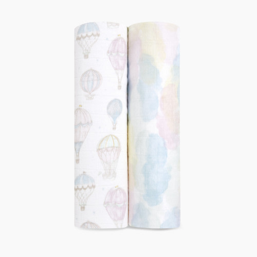 Aden + Anais Organic Muslin Swaddles (2 Pack) - Above The Clouds