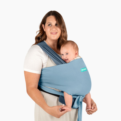 Moby Easy Wrap Carrier - Sea Spray Blue