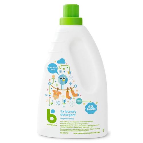 Babyganics 3x Laundry Detergent Fragrance Free - 60 Fl Oz