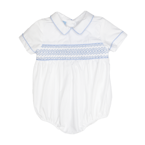 Charming Little One White Smocked Paxton Bubble - Spoiled Sweet Bouti - Spoiled Sweet Boutique