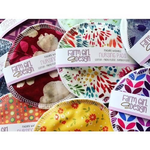 SURPRISE PRINTS Organic Bamboo Nursing Pads | Breast Feeding Pads | Breast Pads | Breast Milk Pads | Washable Nursing Pad | Reusable Breast