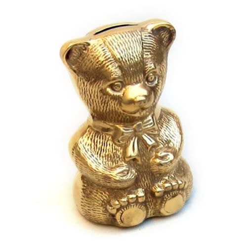 Piggy bank bear brass