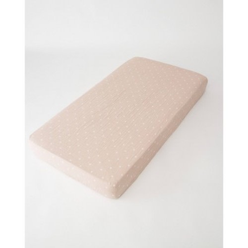 Crib sheet - Little Unicorn Cotton Muslin, Taupe Cross