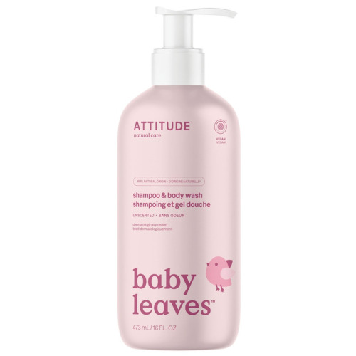 ATTITUDE Baby Leaves 2-in-1 Shampoo Fragrance Free