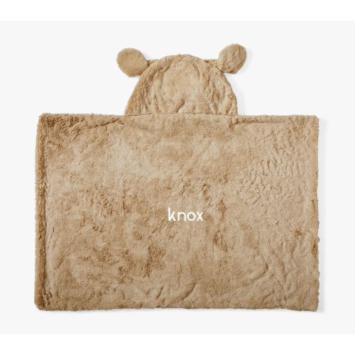 Faux-Fur Animal Baby Hooded Towels