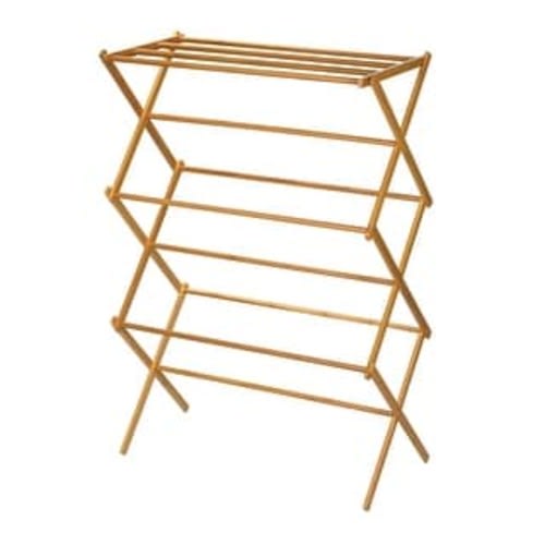 Household Essentials Bamboo Folding Clothes Drying Rack - 29.0"L x 14.1"W x 42.1"H