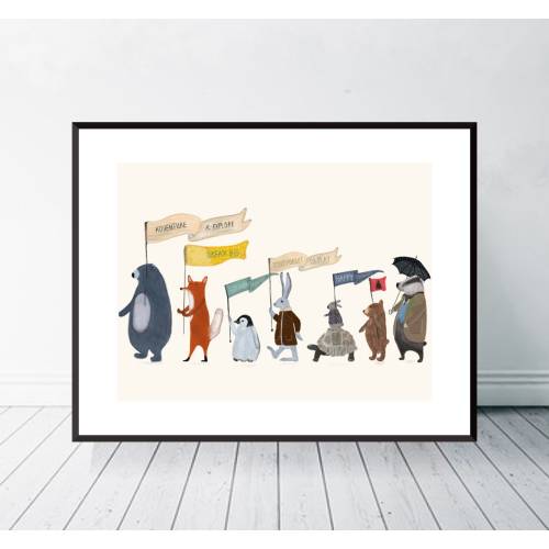 Adventure & Explore. Nursery art, Children&#39;s wall art, Woodland theme, Adventure theme, Children&#39;s picture, Exploring theme, Whimsical art