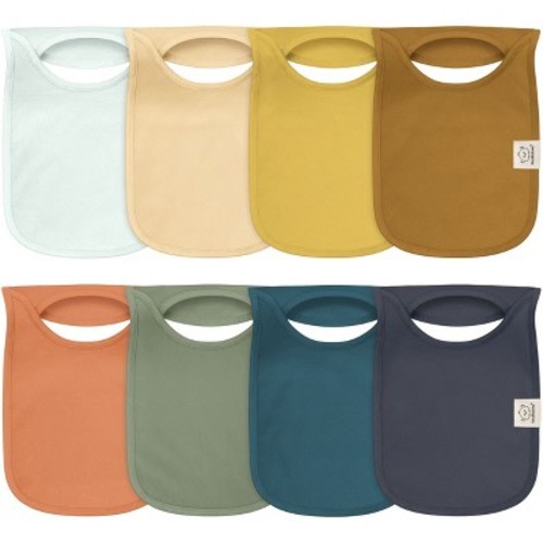 KeaBabies 8-Pack Hallo Baby Drool Bibs, Baby Bibs for Boys, Girls, Pull-on Bibs for Baby Boy, Baby Girl, Baby Bib Unisex