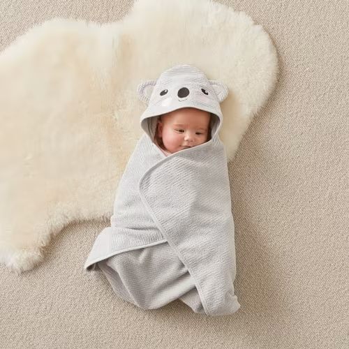 Adairs Baby - Baby Bath Time Koala Hooded Towel | Adairs