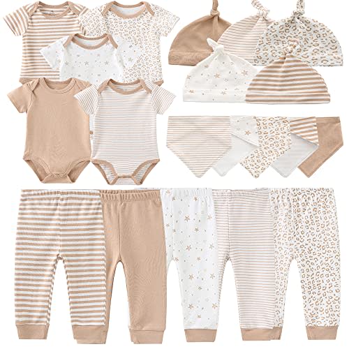 Kiddiezoom Newborn Baby Girl Boy Clothes Baby Outfits Pants Bodysuits Gifts Set Layette Set 0-3 Months