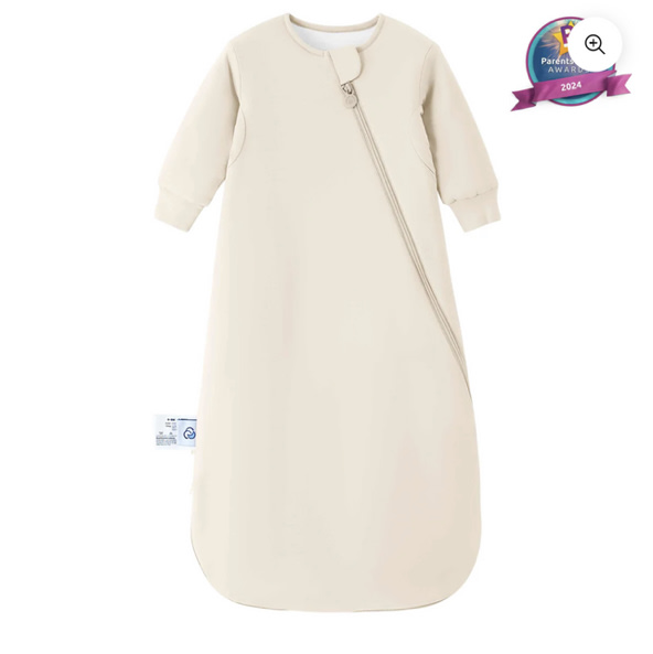 Warm Long Sleeve Sleep Sack 2.5 TOG - Organic Cotton & Camel Wool - Cream