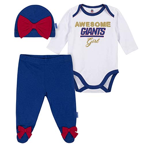 Gerber NFL Baby Girls Nfl Team Footed Pant and Bodysuit Gift Set