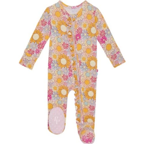Rosalinda Ruffle Fitted Footie Pajamas, Newborn