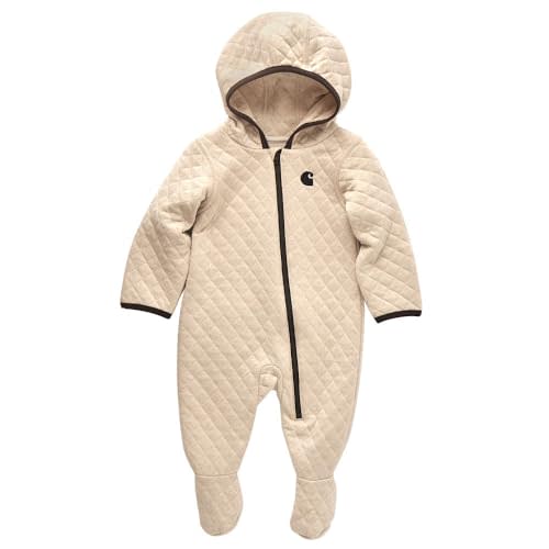 Carhartt baby-girls Long-sleeve Quilted Footed Coverall