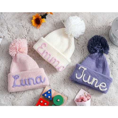 Custom Name Kid's Winter Hat, Handmade Embroidered Baby Hat, Personalized Baby Beanie, Knit Toddler Beanie, Newborn Hat With Name, Baby Gift - Etsy