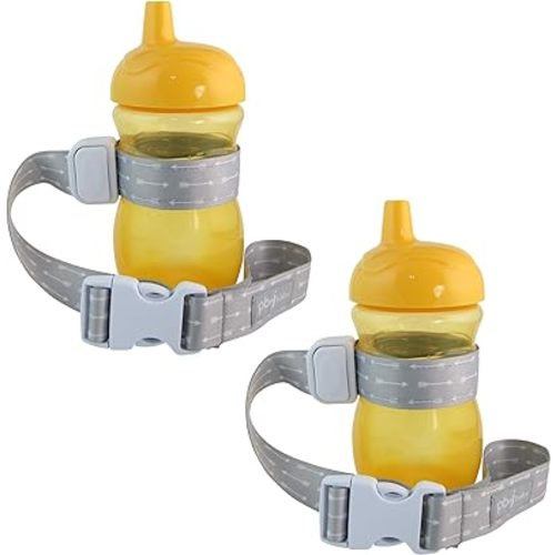 SippyPal Sippy Cup Holder Strap Leash Tether (Arrow Gray 2-Pack)