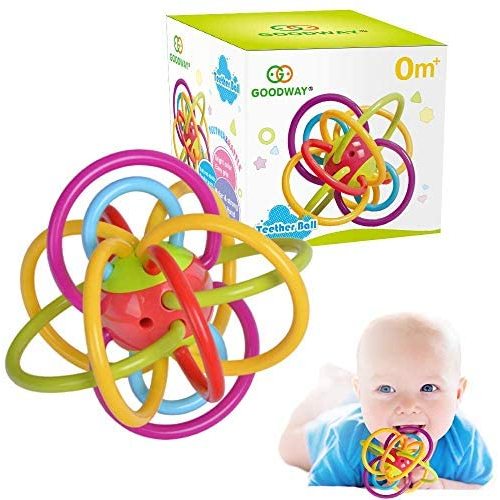 GOODWAY Baby Rattle & Sensory Teething Toys for Babies 0-6-12 Months, Hanging Toys, Baby Teether Toys, Infant Toy for 3-6,6 to 12 Months Newborn, Infant, Boy, Girl (M)