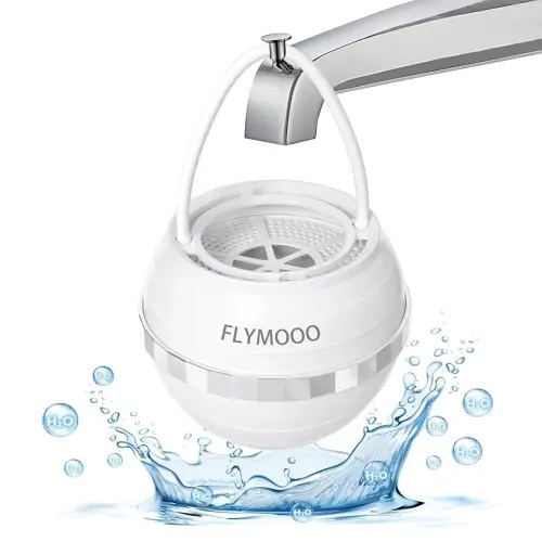 Bath Filter for Tub Faucet - 8 Stages Bathtub Water Filter Reduces Contaminants for Softer, Smoother Skin - 2,500 Gallons of Filtration, BPA Free (White)