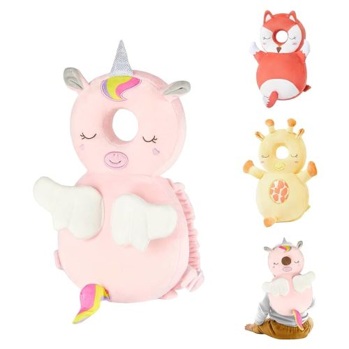 Baby Head Back Protector Backpack Toddler Safety Protector Cushion Pad Soft, Adjustable and Lightweight Design for Safe Walking and Crawling Toddlers Girls and Boys(Unicorn)