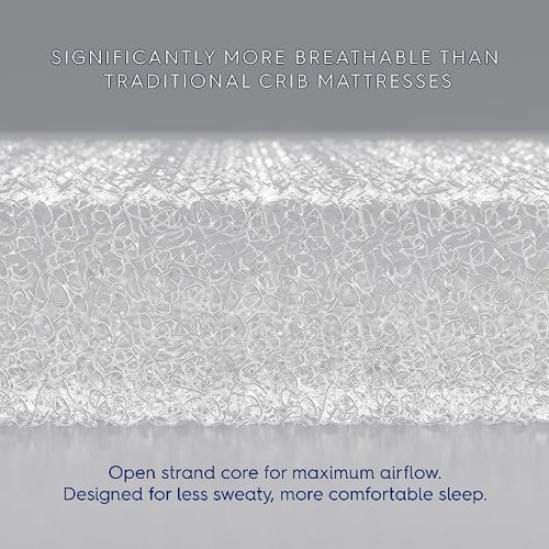 HALO DreamWeave Baby Crib Mattress and Toddler Bed, Breathable, Dual Sided 2-Stage Design, 100% Breathable Mattress, Machine Washable Cover, Hypoallergenic, Non-Toxic Materials, Greenguard Cert.