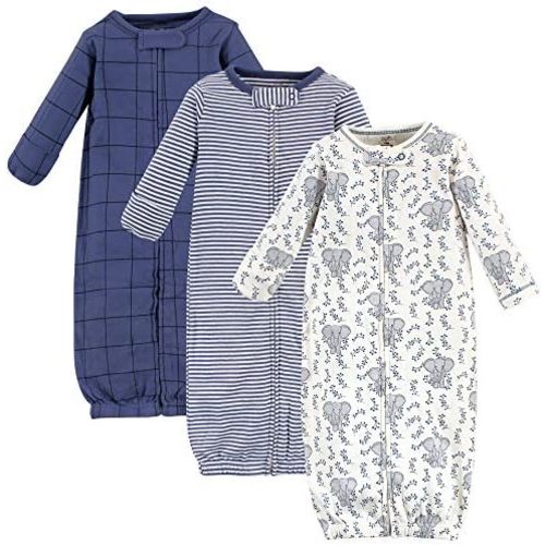 Touched by Nature Baby Organic Cotton Zipper Gowns