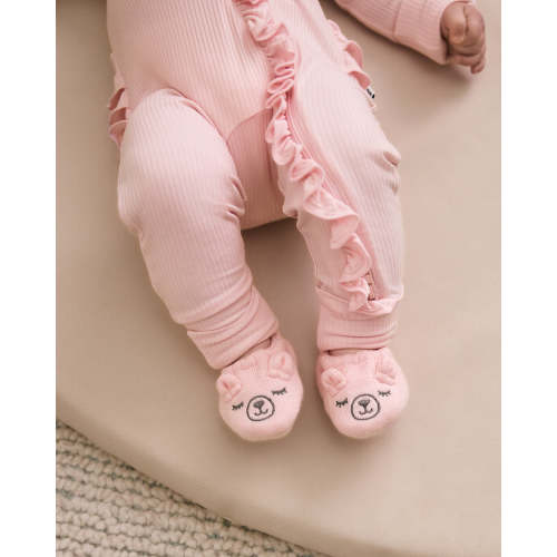 Prima Pink Bear Booties – Little Sleepies