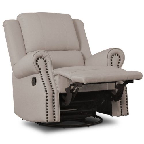 Delta Children Dylan Nursery Recliner Glider Swivel Chair - Beige