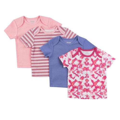 Hanes Baby Short Sleeve Flexy Soft Stretch Expandable Shoulder T-Shirt (4 Pack)