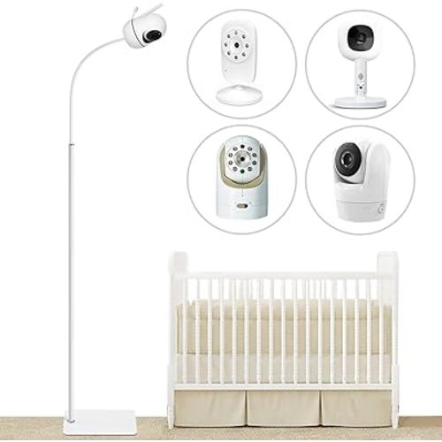 67" Adjustable Height Baby Monitor Floor Stand Holder Compatible with Hellobaby,ANMEATE,Infant Optics DXR-8 Pro,Also Compatible with The Nanit Pro Smart Baby Monitor & Flex Stand Without Tool