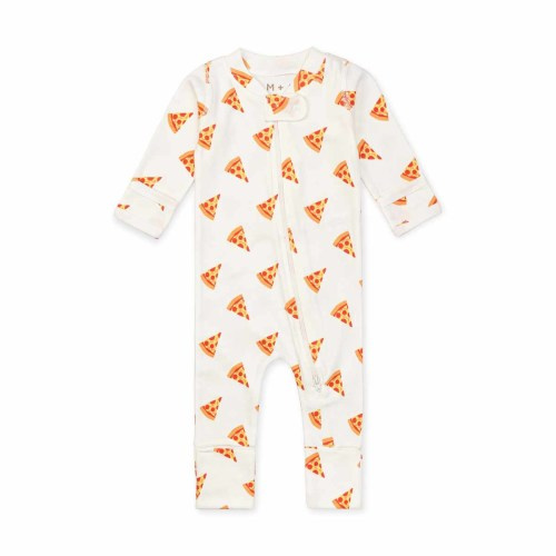 M+A by Monica + Andy Organic Cotton Gender Neutral Long Sleeve Baby One-Piece Coverall, Sizes Newborn - 12 Months