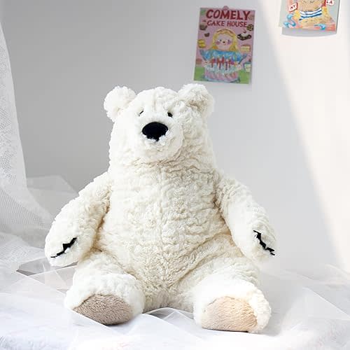Plush Toys for Kids Cartoon Velvet Animal Stuffed Toys Festival Birthday Gifts for Girls Boys (Polar Bear - 26cm)