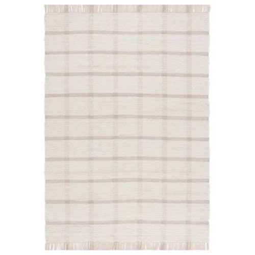 SAFAVIEH Montauk Bevin Checkered Area Rug, Ivory/Beige, 5' x 8'