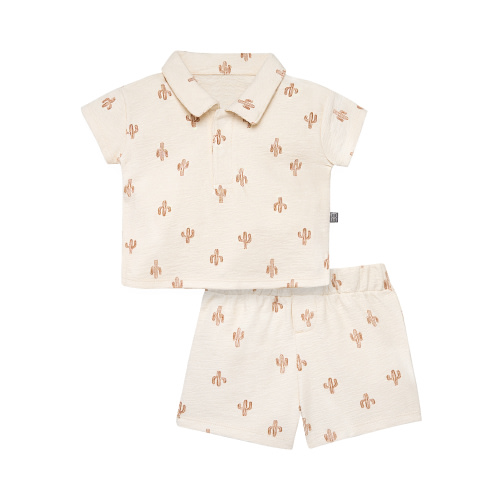Modern Moments by Gerber Baby Boy Short Sleeve Shirt and Short Outfit Set, 2-Piece, Sizes 0/3 Months - 24 Months